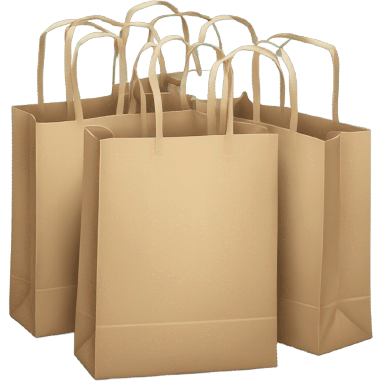 shopping bags in a bunch  emoji