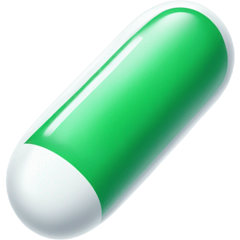 Green and White Medicine Pill emoji