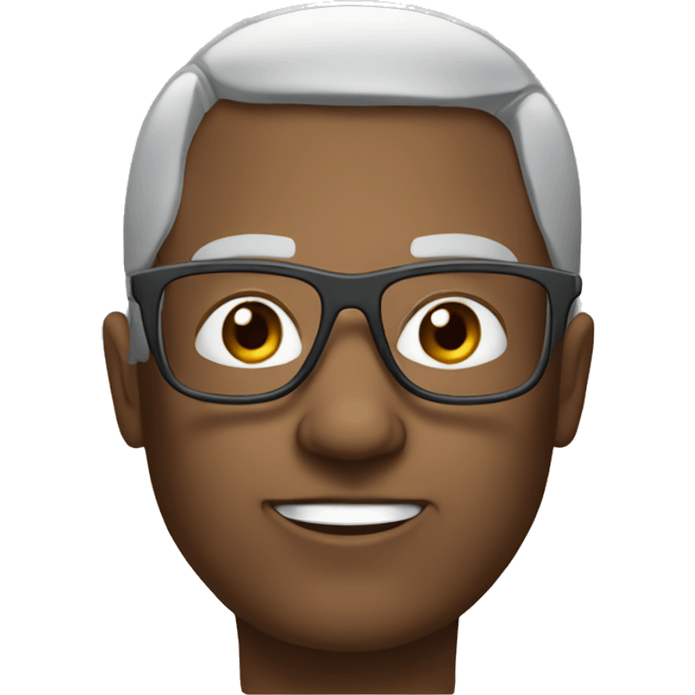 a cte cartoon with transparent specs emoji