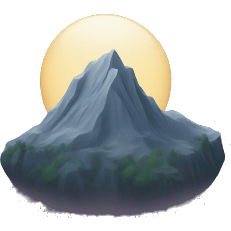 lune with moutain emoji