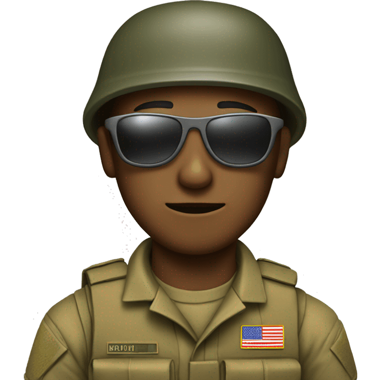 soldier with sunglasses emoji