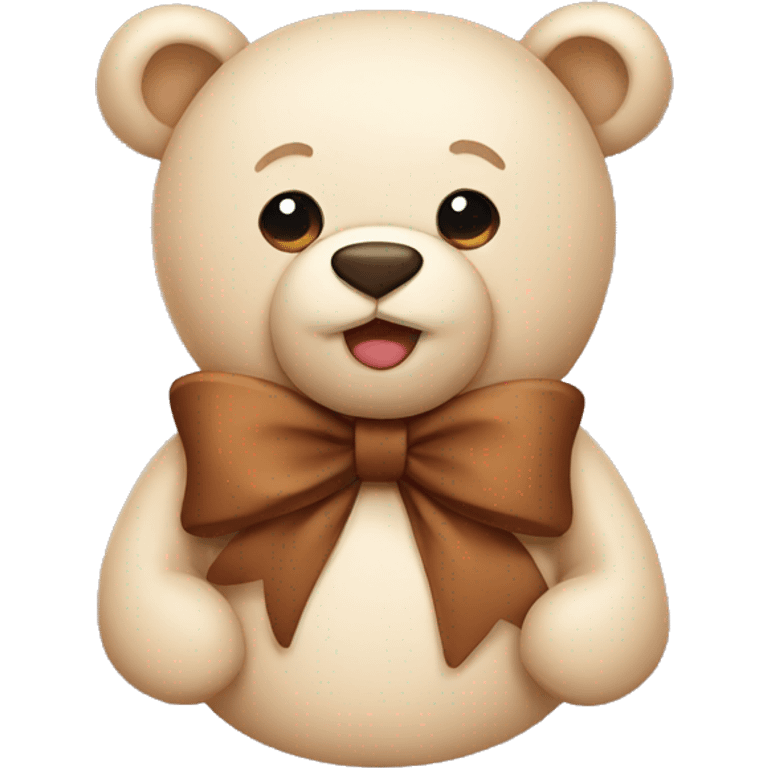 bear with bow emoji