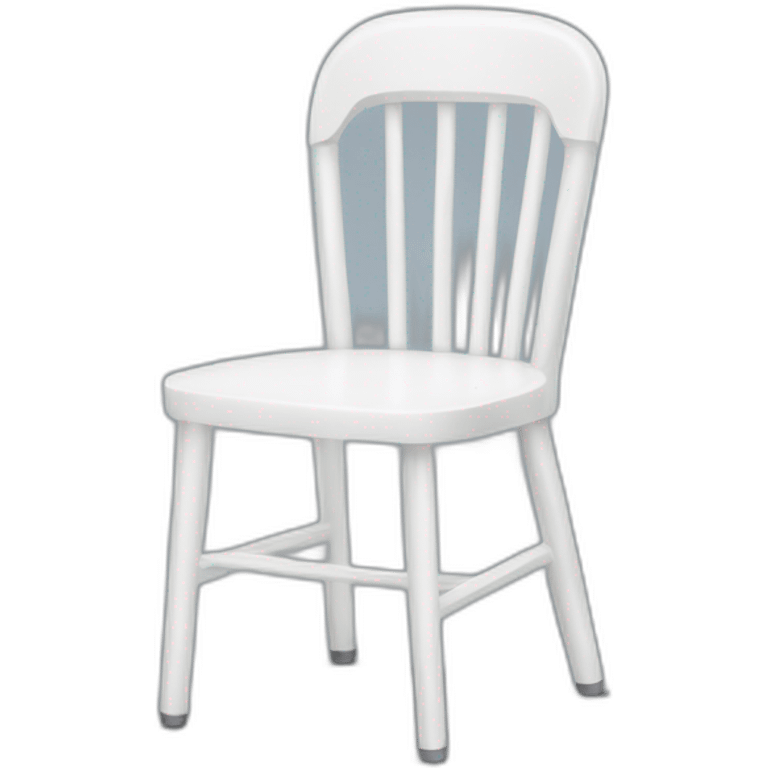 white plastic chair emoji