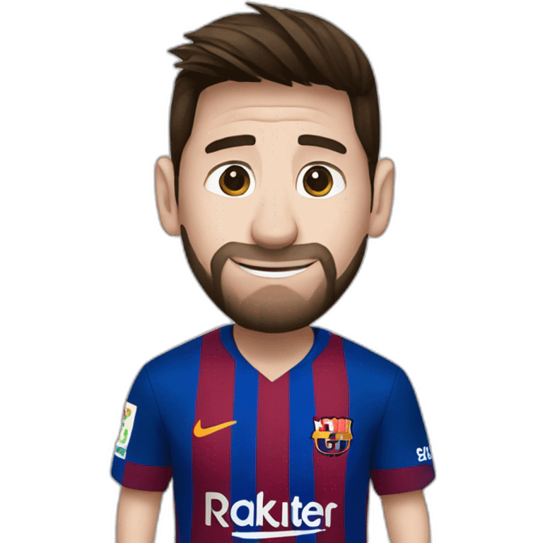 messi saying goodbye. emoji