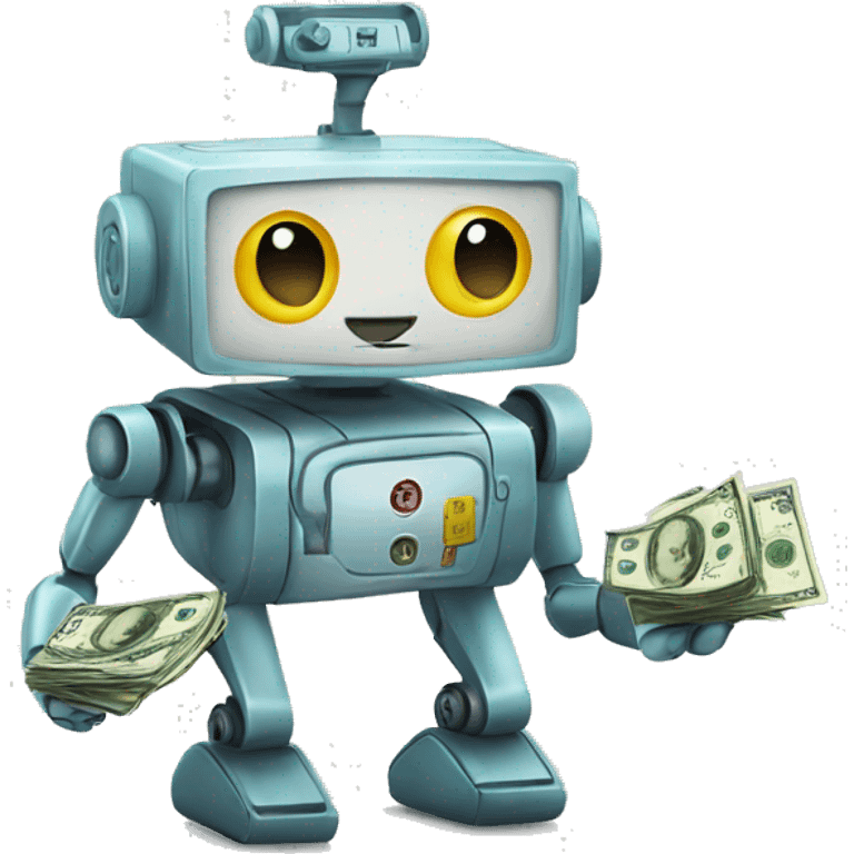 KI Roboter with Money  emoji