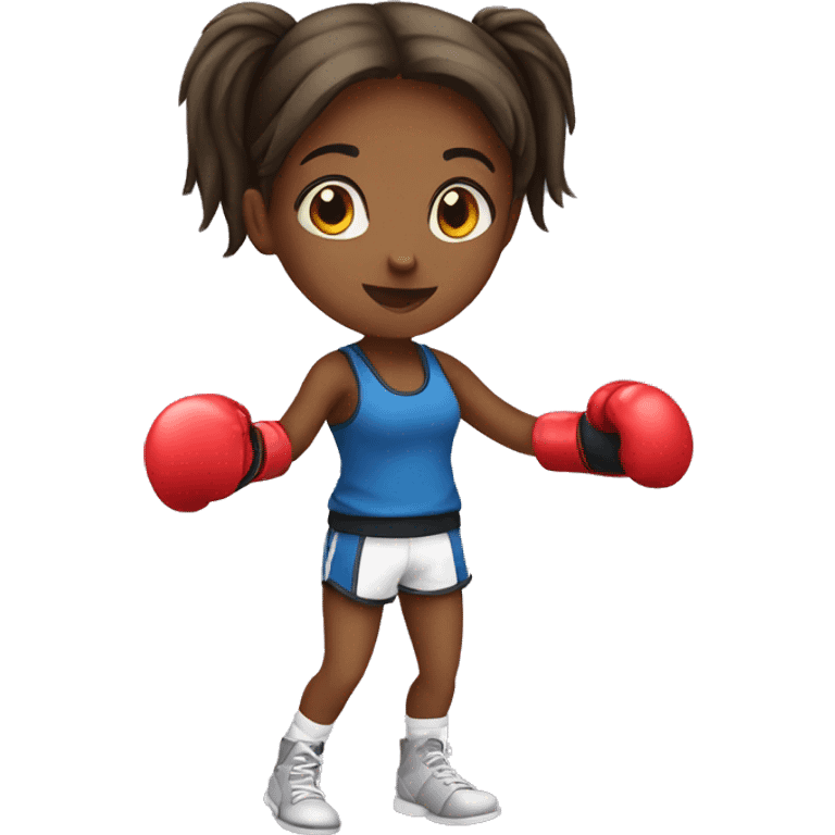 Girl love boxing emoji