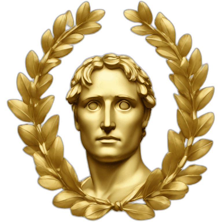 Laurel wreath napoleon golden statue emoji