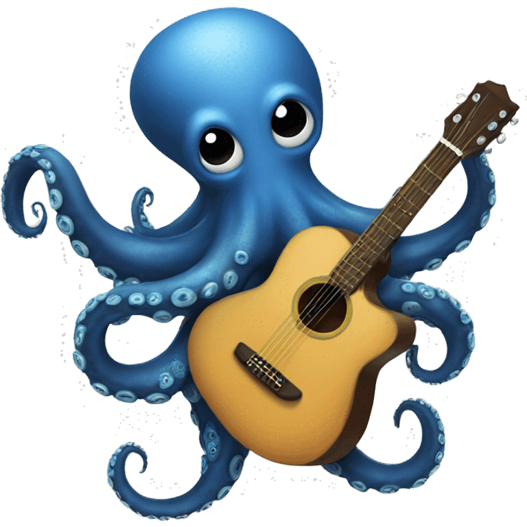 Octopus playing the guitar emoji