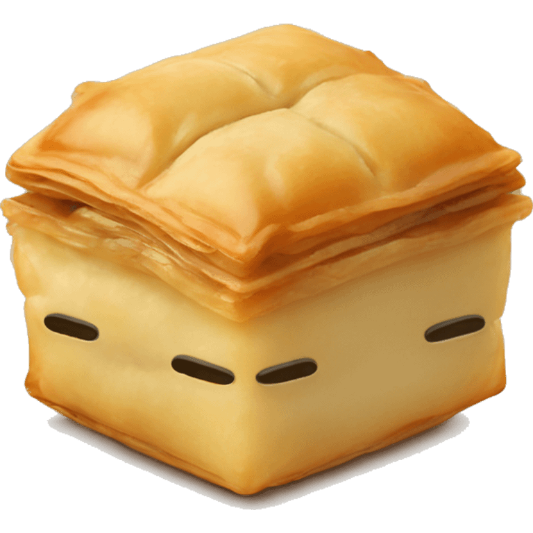 thick baklava with happy face emoji