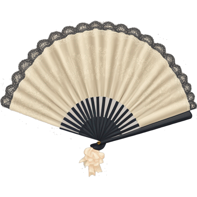 Bridgerton Inspired Emoji : Fan – A delicate lace or feathered fan, perfect for the secretive glances and flirtations of the Regency era. emoji