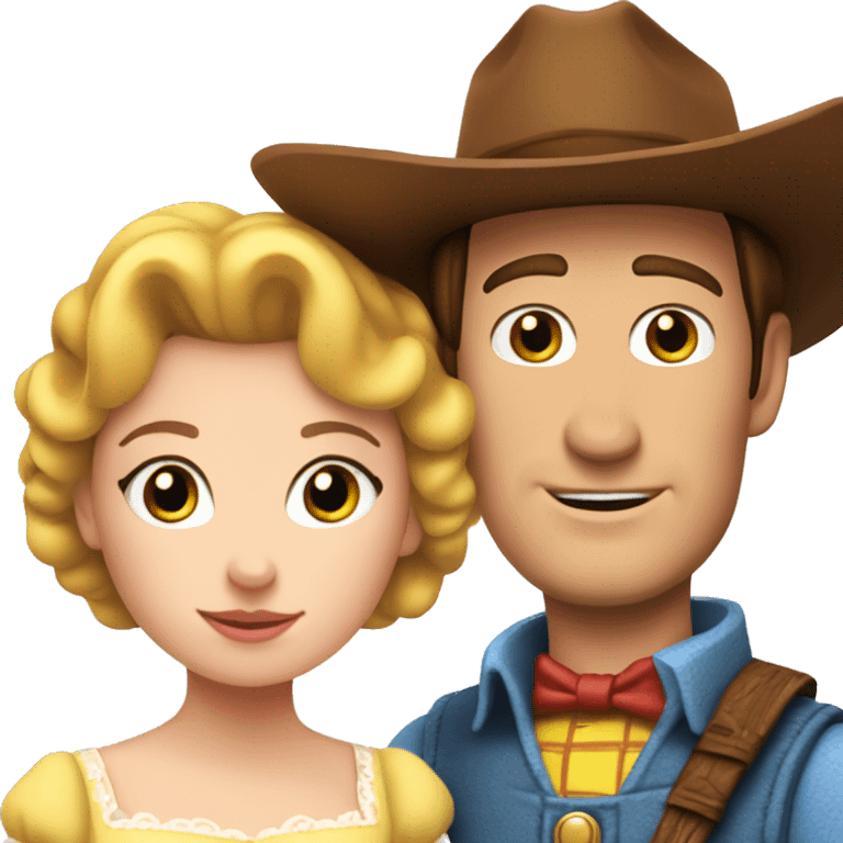 Little Bo peep and woody  emoji