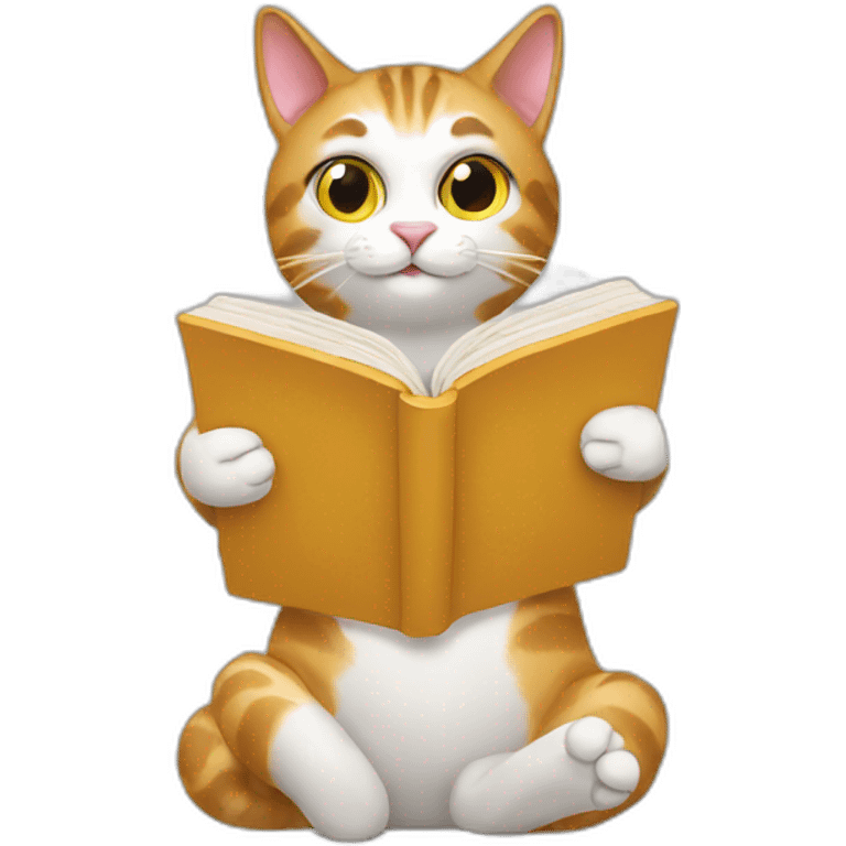 cat-reading emoji