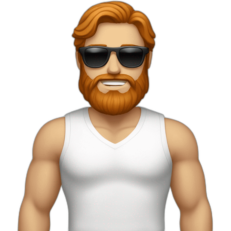 Dark-Bearded-white-man with sunglasses and long ginger hair girlfriend emoji