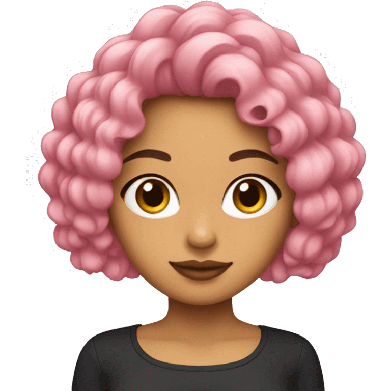 Colombiana de pelo rosado emoji