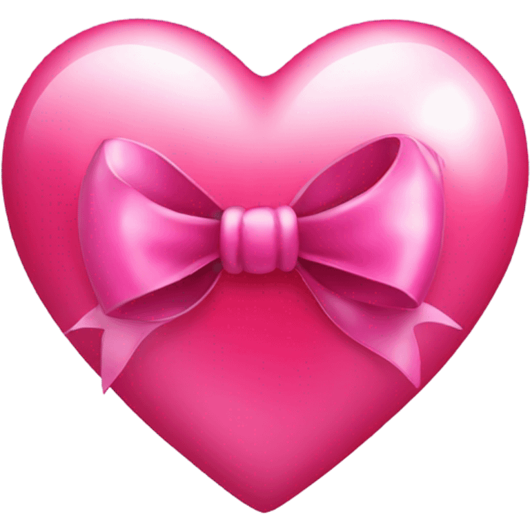 Shiny Heart with bow emoji