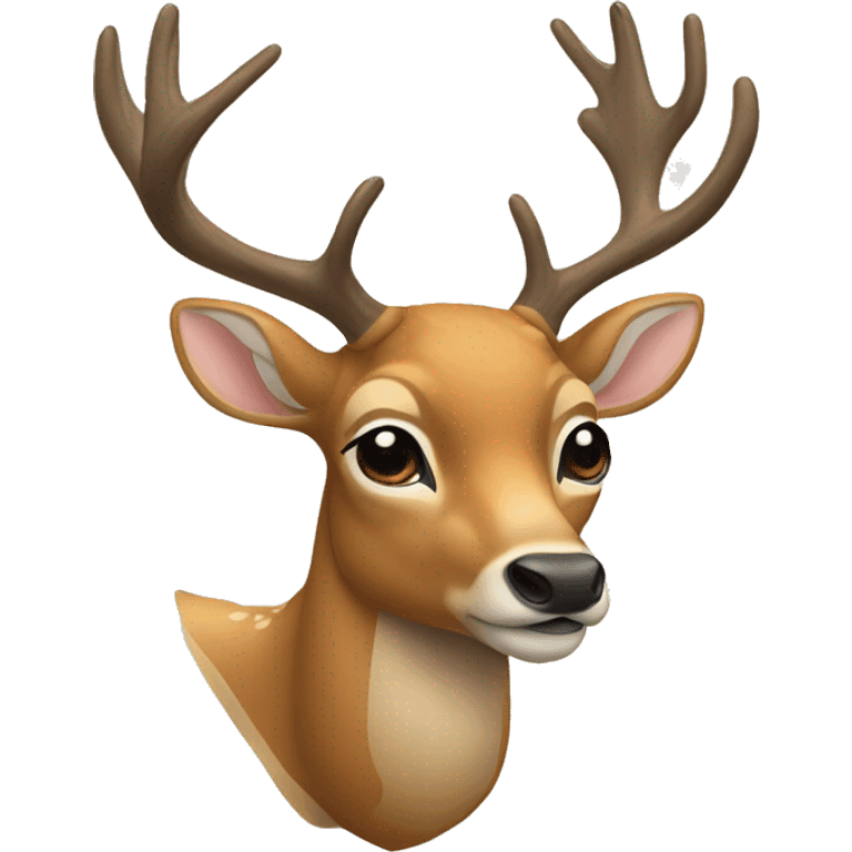 A deer with a bow emoji