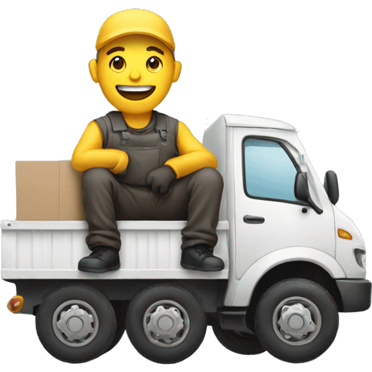 supplier sitting on a truck emoji