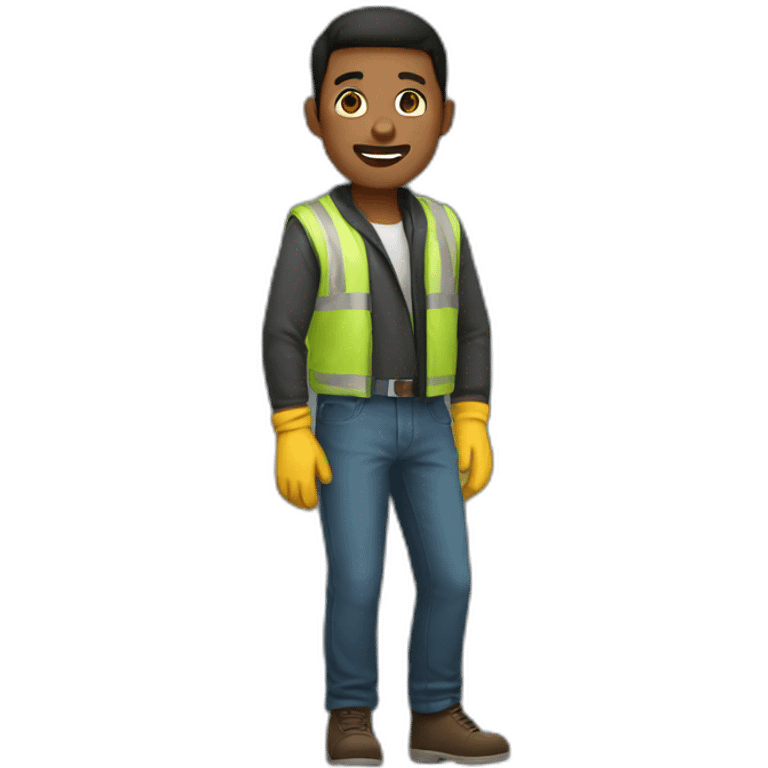 man wearing gloves full body emoji