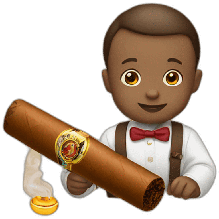 A cigar and a baby emoji