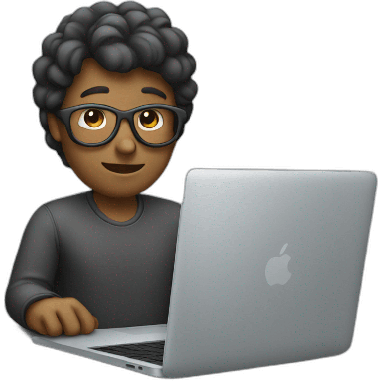 Person working on macbook laptop emoji