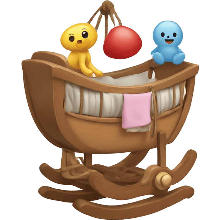 mobile and toys over the cradle emoji