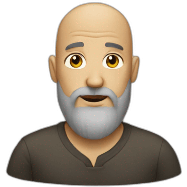 bald man with long beard  emoji