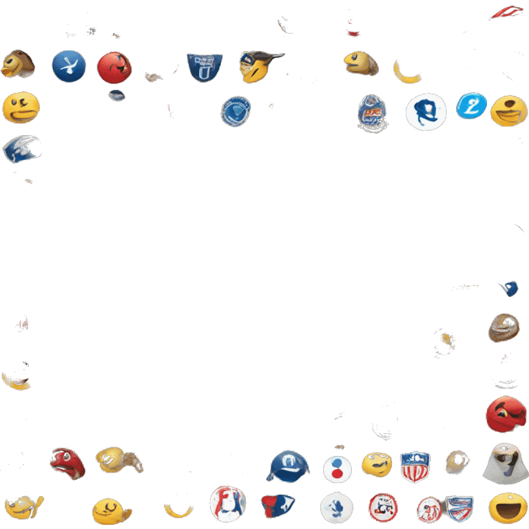 Map of us with d1 college logos emoji