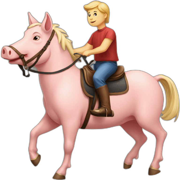 Pig riding horse emoji