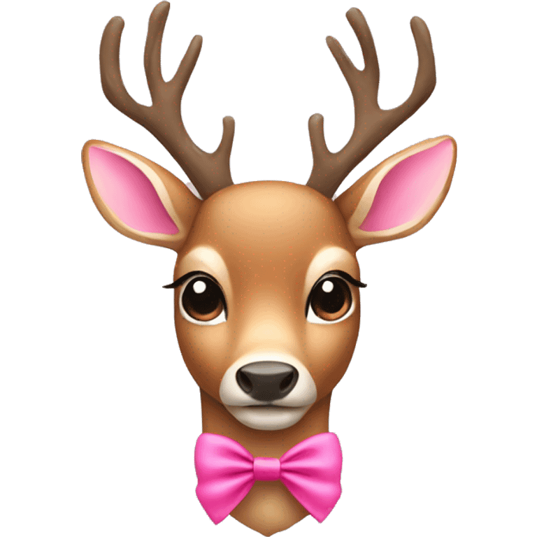 Deer with pink bow emoji