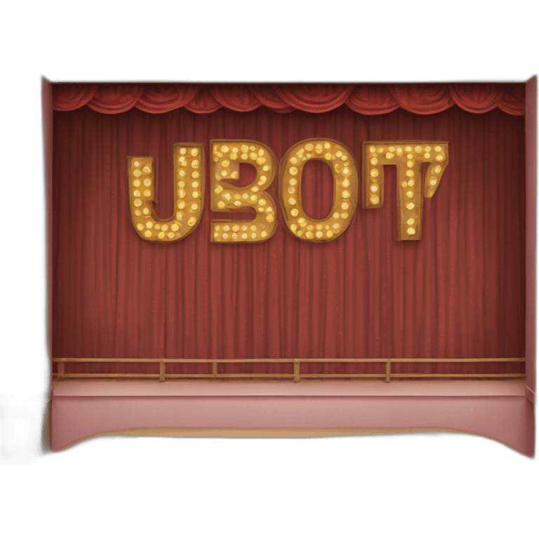 Theater sign with text « JBT’s Show » emoji