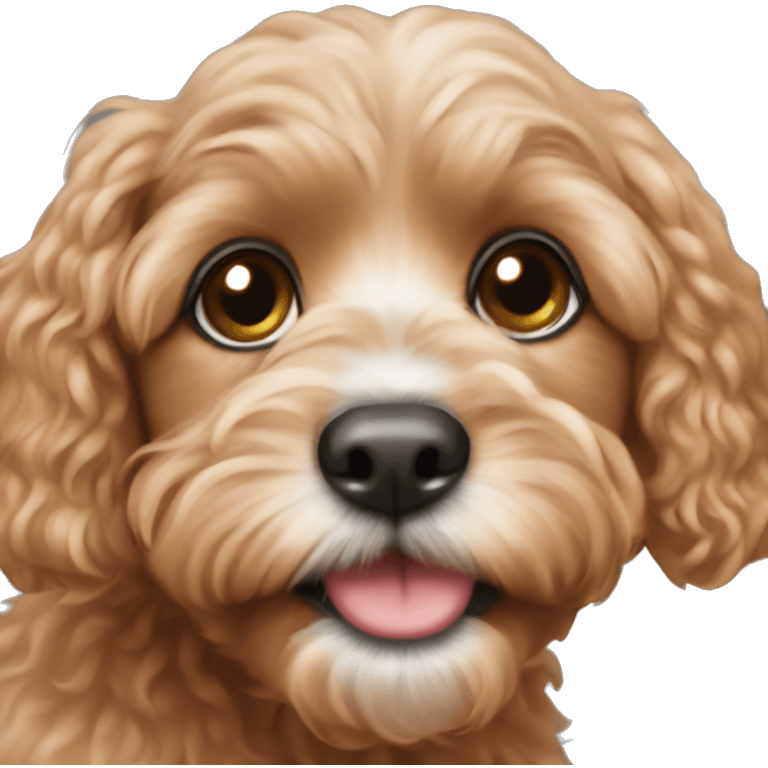 Cavapoo puppy face emoji