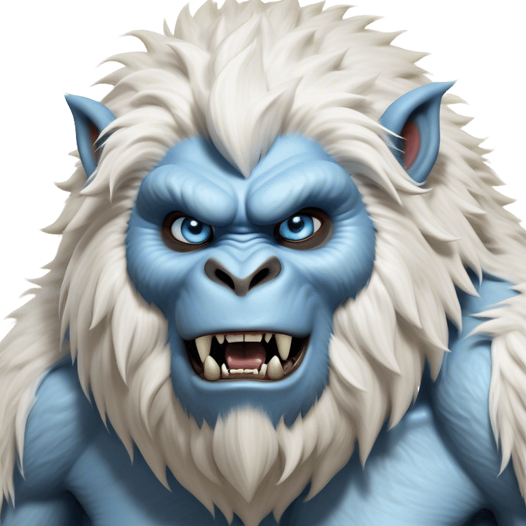 Cinematic Realistic WoW Yeti Portrait, head tilted dramatically with an exaggeratedly amused expression, blending epic primal power with an unexpected hint of playfulness. His robust, shaggy fur and expressive ice-blue eyes are rendered with lifelike texture and dynamic, frosty lighting, high shine, dramatic yet whimsical, capturing the essence of a yeti whose epic might is softened by a mischievous glint. emoji