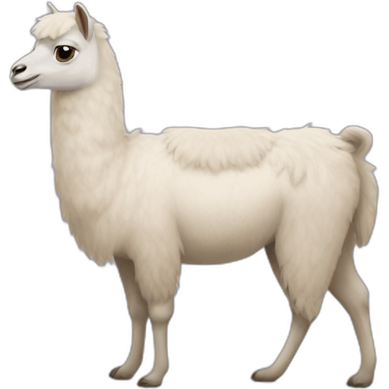 Lama with crocs emoji