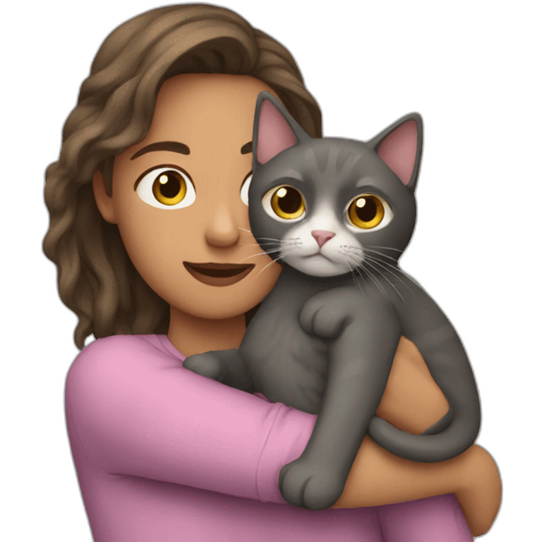 Person with a cat in the arms emoji