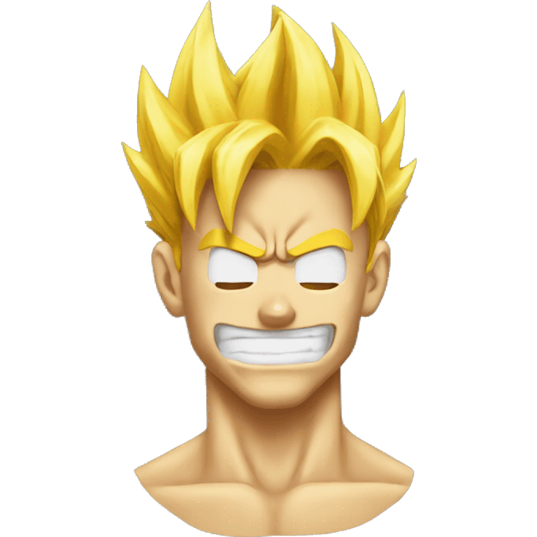 Goku yellow hair skull emoji emoji