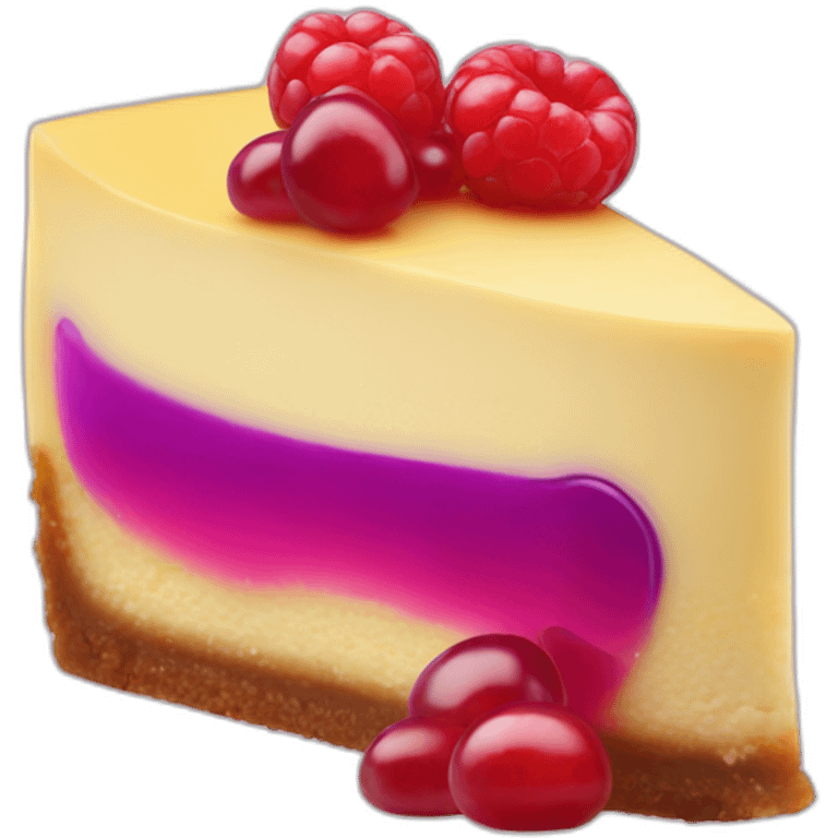 3 jam cheesecake (red, purple, yellow) emoji