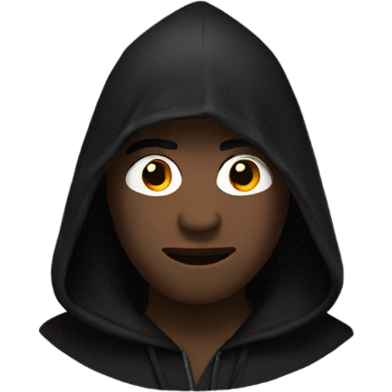 Man with black hood emoji