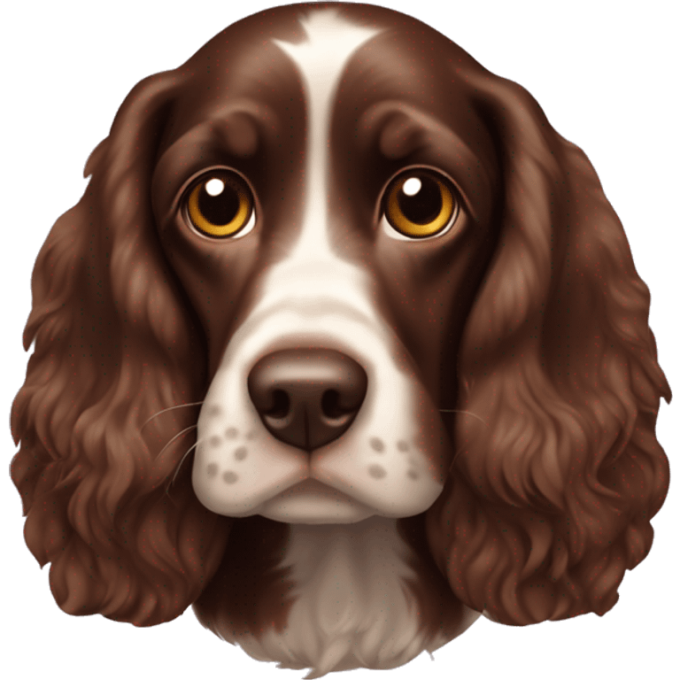 English cocker spaniel chocolate pappy  emoji