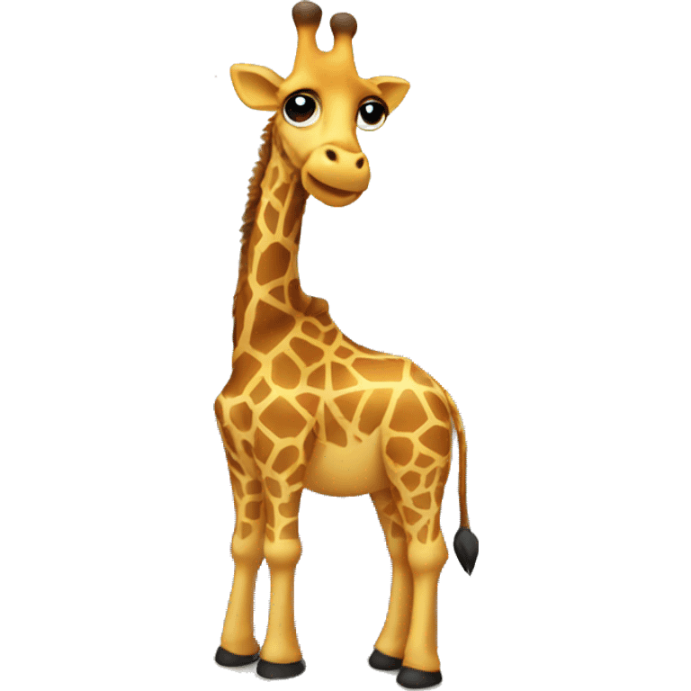 Giraffe on a mountain emoji