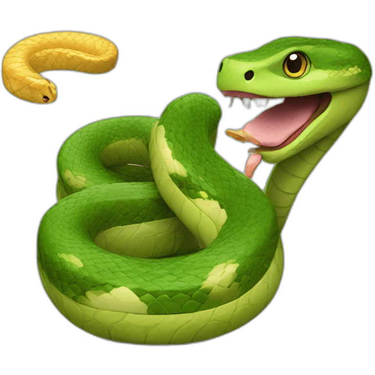 snake eating snack emoji