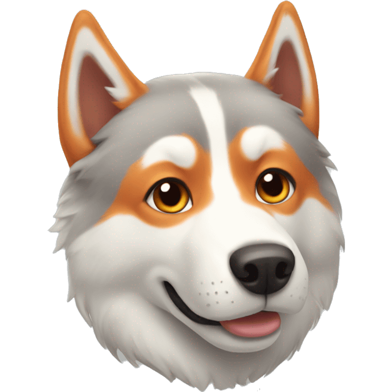 Orange husky emoji