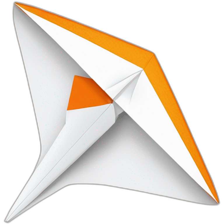 Half orange, half white Paper airplane emoji