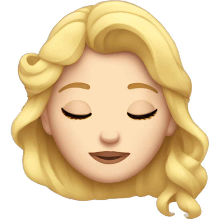 Sleeping beauty blond emoji