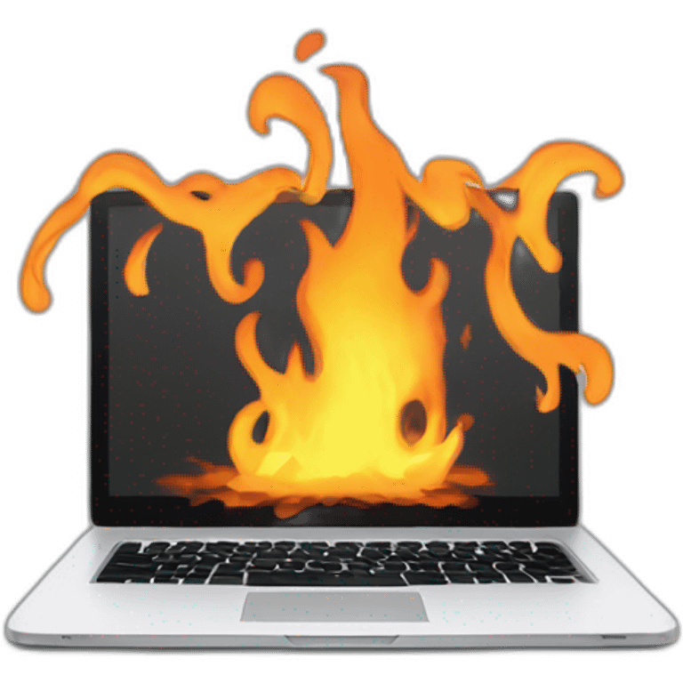 burning laptop emoji