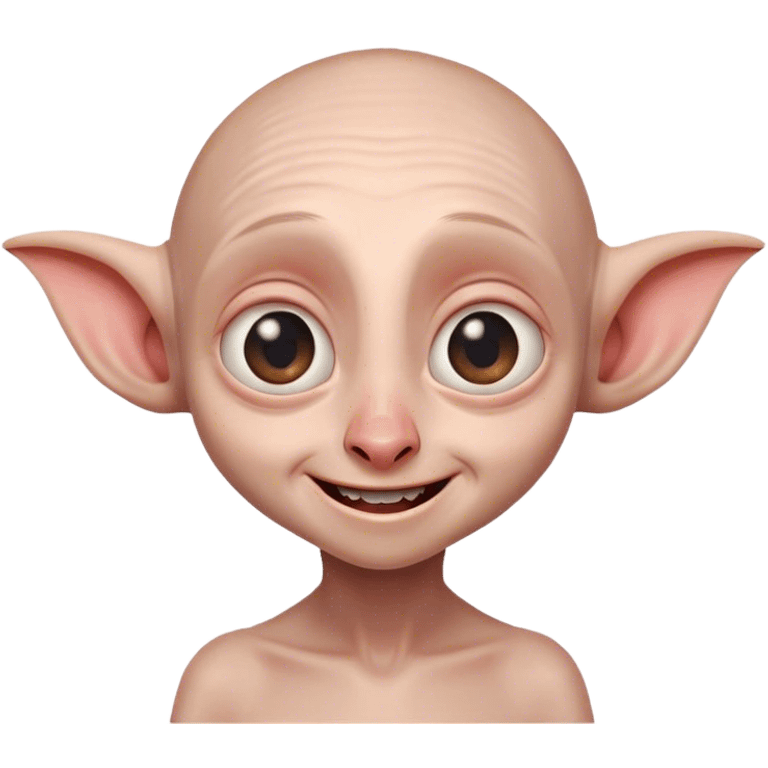 Dobby smiling and blushing  emoji