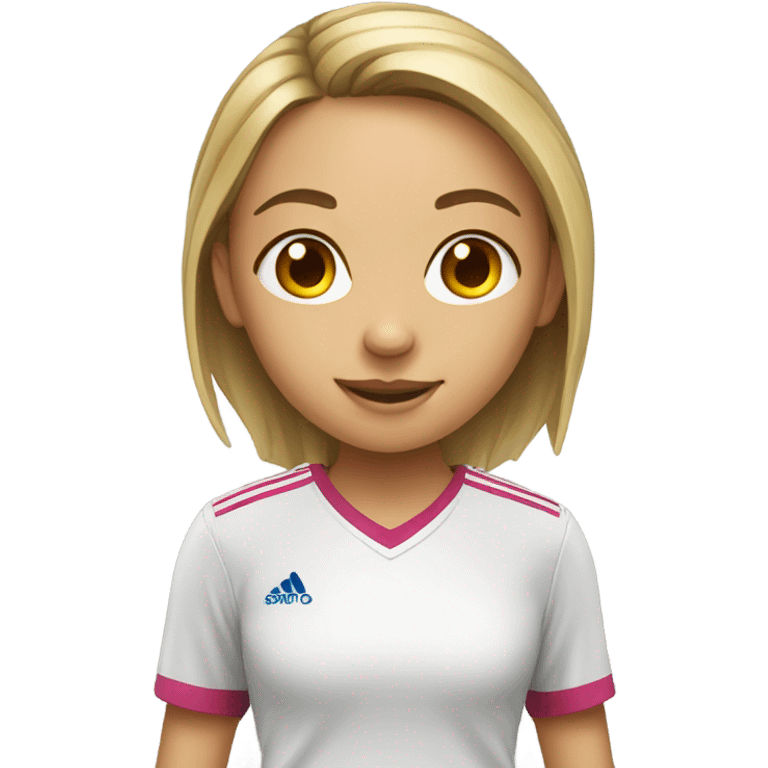 Girl playing soccer emoji