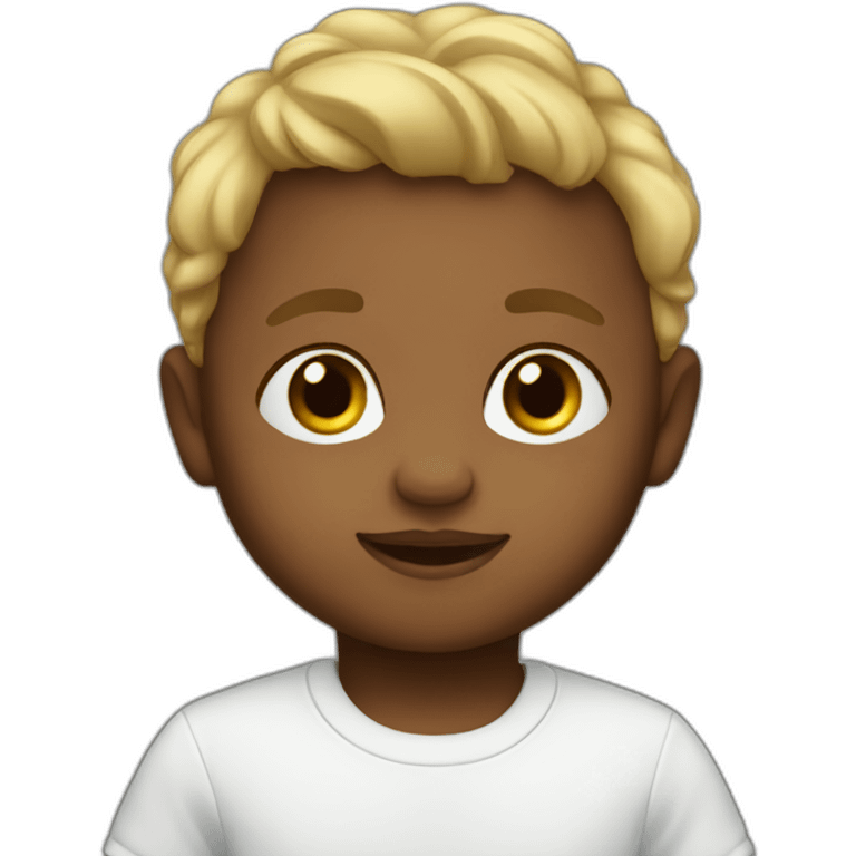 baby boy with brown skin and blonde hair emoji