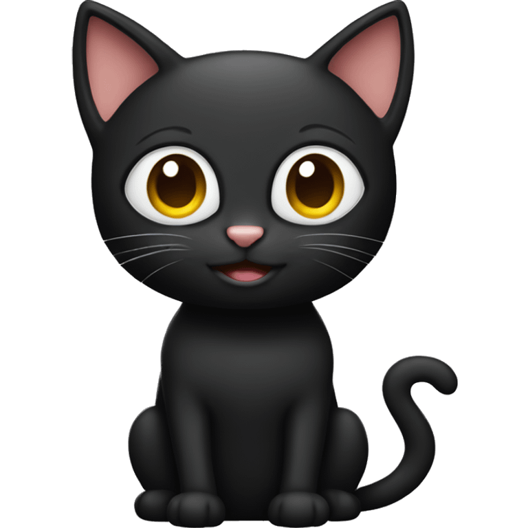 Solid black cat emoji