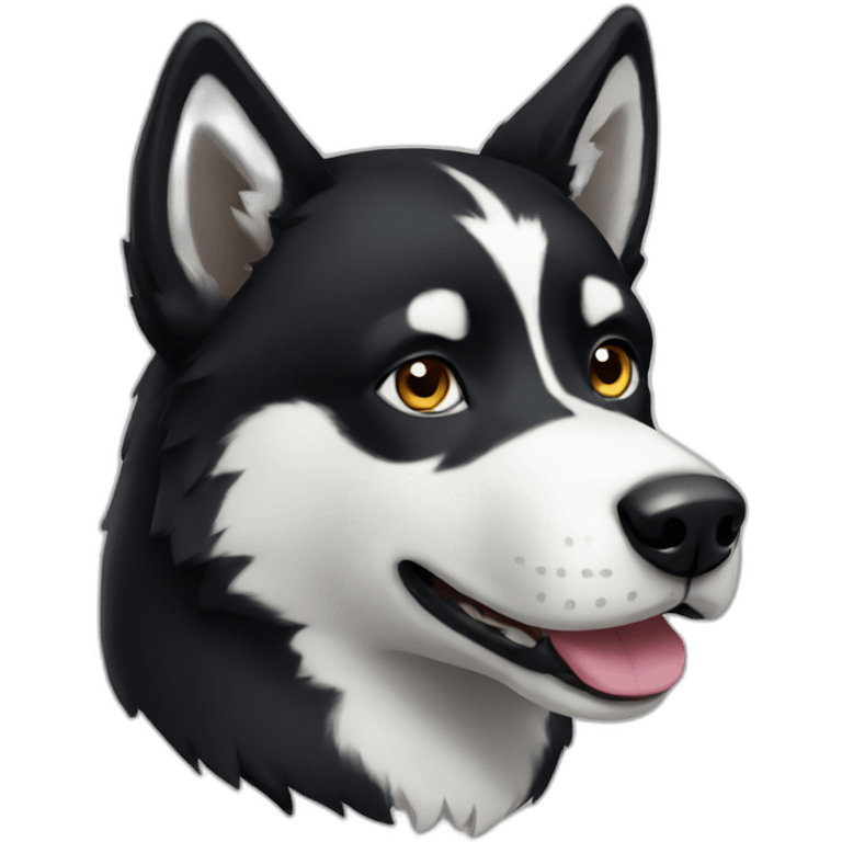 Black husky emoji