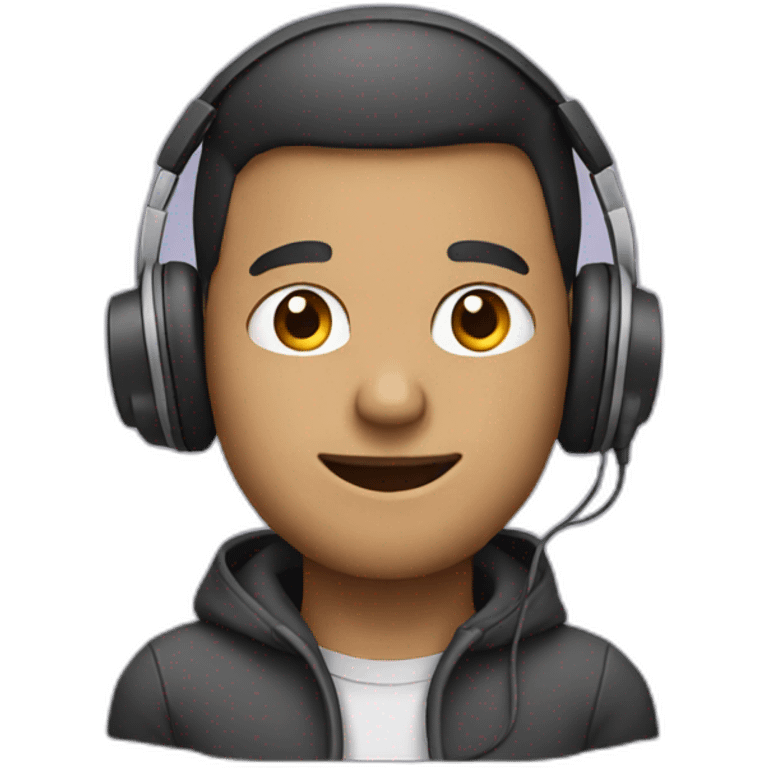 guy with a laptop and headphones emoji